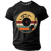 economico T-shirt Grafiche di Musica e Strumenti-Per uomo Musica Maglietta Manica Corta maglietta Stampa 3D Girocollo Camicia Moda Quotidiano Quotidiano Streetwear Blu Nero Rosso Estate Primavera Abbigliamento S M L XL XXL XXXL