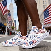 preiswerte Männerschuhe-Herren-Sneaker zum 250-jährigen Jubiläum der Vereinigten Staaten – atmungsaktive Slip-on-Mesh-Schuhe mit flexibler Sohle, leicht, perfekt für den 4. Juli, Outdoor-Festivals, Reisen und den Alltag.