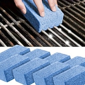 Недорогие Барбекю и приготовление пищи на свежем воздухе-Набор из 8 прочных чистящих подушечек для барбекю - щетки без щетины для грилей, решеток для духовок и походной посуды - термостойкие щетки, устойчивые к царапинам, подходят для