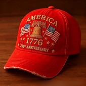 Недорогие Патриотические 250 шляпы-Муж. Шляпа к 250-летию США Бейсболка Шляпа от солнца Шляпа дальнобойщика Белый Темно синий Полиэстер С принтом Мода На каждый день Патриот Повседневные Для улицы Буквы Американский флаг