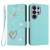 economico 2026 Samsung Galaxy S26 Serie-telefono Custodia Per Samsung Galaxy S26 S26 Plus S26 Ultra per Donna Ragazza con Supporto Slot per Carte Fiore Floreale TPU Pelle PU