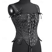 cheap Tops-Medieval Renaissance Cottagecore Corset Bodice Viking Peasant Lace up Fancy Dress Women's Celtic Fantasy Halloween Carnival Performance LARP Ren Faire Adults' Corset