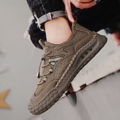 Χαμηλού Κόστους Καθημερινά Δετά παπούτσια-Ανδρικά καφέ αθλητικά παπούτσια εξωτερικού χώρου, αναπνεύσιμα, ελαφριά και άνετα παπούτσια για περπάτημα, με κορδόνια, για πεζοπορία, ταξίδια, κάμπινγκ, υπαίθριες περιπέτειες, ορειβασία και καθημερινή δραστηριότητα, casual ένδυση.