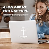 preiswerte Wand-Sticker-5 Stück – Ich kann es nicht, aber ich kenne jemanden – christlicher Jesus-Kreuz-Autoaufkleber aus Vinyl für Auto, Wand, Fenster, Fahrzeug, wetterfest, viral