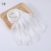 tanie Szale-Chusty damskie Elegancja damska Bez rękawów Sztuczny jedwab Chusty ślubne Z Czysty Kolor Na Impreza Wiosna i lato