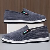 economico Scarpe Casual Slip-On-Scarpe casual slip-on da uomo grigie in maglia, traspiranti, leggere e comode, ideali per camminare, per tutti i giorni, per viaggiare, per casa, ufficio, tempo libero all'aperto e per look casual eleganti.