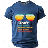 abordables T-shirts Graphiques de Musique et d'Instruments-Lunettes de soleil rétro pour homme, paroles de chansons « Don't Stop Believin' », « Stand So Close », « Fear the Reaper », « Forget About Me », t-shirt graphique inspiré des années 70 et 80, rock