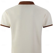 economico T-shirt in maglia waffle-Per uomo Maglietta Waffle Maglietta Camicia a Maniche Corte Manica Corta Collo alla coreana Estate Primavera Blocco di colori Streetwear Elegante Casual Tasche Con zip Blocco di colore Casuale