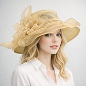 baratos Fascinadores &amp; Chapéus-Derby Chapéus Chapéu de Igreja Chapéu Kentucky Derby Senhora Mulher nobre Fantasia Mulheres Derby Plastrão Festival de Corridas de Cavalos Adulto Chapéu Primavera Verão