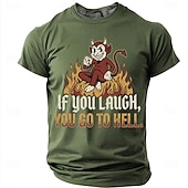  Voor heren Grappig jargon T-shirt Korte mouw T-shirt 3D-afdrukken Strakke ronde hals Overhemd Modieus Dagelijks Dagelijks Straat Rood Zomer Lente Kleding S M L XL XXL XXXL