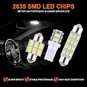 economico Faretti a LED-Kit di 24 lampadine a LED per interni auto, set da 194 T10 DE3175 578, lampadine da 31 mm e 42 mm, luci di ricambio per interni auto, luci targa, luci laterali, luci di svolta, luci del bagagliaio