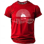 abordables Camisetas Gráficas de Música e Instrumentos-Hombre Música Argot divertido Camiseta Manga Corta Camiseta Impresión 3D Cuello Barco Camisa Moda Diario Diario Calle Negro Rojo Verano Primavera Ropa S M L XL XXL XXXL
