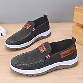 baratos Sapatos Casuais Slip-On-Tênis masculino azul, modelo slip-on, casual, leve, respirável e confortável para caminhada, ideal para uso diário, viagens, deslocamentos, lazer ao ar livre, atividades de fim de semana e um estilo casual descontraído.