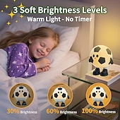 tanie Światła nocne-2026 piłka nożna miękka silikonowa lampa kranowa, zmieniająca kolor lampa LED z 30-minutowym timerem, 3 poziomami jasności, długim czasem pracy na baterii, ładowana przez USB lampka nocna do sypialni,