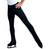 abordables Pantalones y Leggings de Patinaje Artístico-Pantalones de patinaje artístico Hombre Patinaje Sobre Hielo Prendas de abajo Negro Retazos Alta elasticidad Entrenamiento Competición Ropa de Patinaje Clásico Cristal / Strass Patinaje sobre hielo