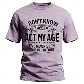  gli uomini non sanno come comportarsi la mia età non sono mai stato così vecchio prima slogan divertente umoristico lavaggio acido vintage streetwear maglietta grafica manica corta abbigliamento