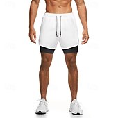 voordelige Hardloop Shorts-Voor heren Hardloopshorts Atletische shorts Sportbroek Trekkoord Zak 2 in 1 Met compressievoering Short / Broekje Casual Dagelijks Buiten Zomer Lente Sneldrogend Lichtgewicht Vochtregelerend