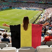economico Costumi da fan-Partita mondiale di calcio 2026 Mantello Costume Bandiera Ventilatori Adulti Unisex Feste Partita di calcio Evento di calcio Vestirsi