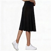 cheap Women's Skirts &amp; Skorts-Women's Solid Colored Casual Skirt Tennis Skirts Sport Skirt High Waist Quick Dry Breathable Tennis Golf Pickleball Skirt Dark Grey Black Wine Tennis Clothing