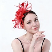 economico Fascinatori-Fascinator Rete Matrimonio Compleanno Elegante Vintage Carino Con Piuma Tulle Copricapo Copricapo