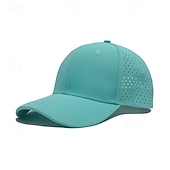 abordables Casquettes, chapeaux et visières-Casquette de Baseball Chapeau de soleil Casquette de tennis Unisexe Mancherons Casquette de Course Couleur Unie Protection solaire Évacuation de l'Humidité Respirant pour Tennis Base-ball Pickleball