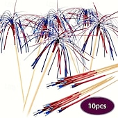 baratos 250º Aniversário dos EUA-Decorações patrióticas para festa de 4 de julho – 10/20/50 peças nas cores vermelha e branca. &amp;Decoração azul com tema de fogos de artifício para o Dia da Independência, Natal, Halloween e 250º