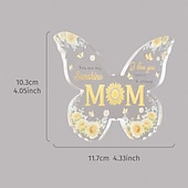 זול פסלים-פריט קישוט בצורת לב ופרפר ליום האם אחד. קיימות מספר אפשרויות. מתאים למתנות יום האם ולקישוטי שולחן לחג המשפחה.