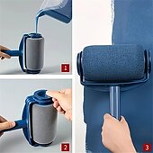 cheap Plant Care Accessories-Paint Roller Brush With Extension Rod - Handheld Paint Roller - Cleaning Paint Roller - Roller Tool For Painting Room Walls Ceilings Floors