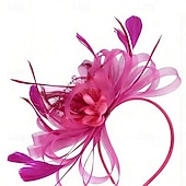 economico Fascinatori-Fascinator Rete Matrimonio Compleanno Elegante Vintage Carino Con Piuma Tulle Copricapo Copricapo