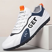 voordelige Casual Sneakers-Witte kunstleren sneakers voor heren – comfortabel, ademend en trendy voor casual gebruik en een actieve levensstijl.