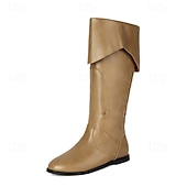 preiswerte Schuhe-Mittelalterlich Renaissance Steampunk Schuhe Stiefel Pirat Wikinger Keltischer Ritter Kostüm Damen Vikinger Seeräuber Halloween Karneval Leistung LARP Renaissance-Messe Erwachsene Schuhe