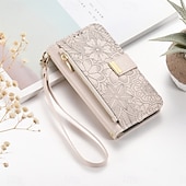 cheap 2026 Samsung Galaxy S26 Series-Phone Case For Samsung Galaxy S26 S26 Plus S26 Ultra Wallet Case Flip Cover with Stand Holder Zipper with Wrist Strap Tree Retro TPU PU Leather