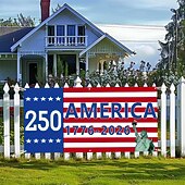 cheap 250th Anniversary-U.S. 250th Anniversary USA Banner Patriotic Celebration Flag for Independence Day and Holiday Decor