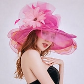 preiswerte Fascinators &amp; Hüte-Derby Hut Kirchenhut Kentucky Derby Hut Dame Edelfrau Kostüm Damen Derby Ascot Pferderennfestival Erwachsene Hut Frühling &amp; Sommer