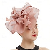 billige Fascinatorer-fascinators Linfrø Fjær Bryllup Bursdag Elegant Årgang søt stil Med Fjær Hodeplagg Hodeplagg