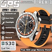 economico Smartwatch-Smartwatch da uomo Amolde HD300 Pro con GPS, mappe offline, memoria da 4 GB, registratore, torcia, sport all'aria aperta, barometro, altimetro e bussola.