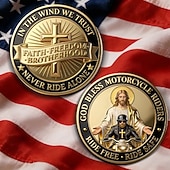 Недорогие 250-летие США-Монета с надписью «Бог благословит мотоциклистов» – коллекционный предмет, символизирующий веру, свободу и братство, вдохновляющая монета «Езди свободно, езди безопасно», памятный подарок для байкера.