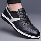 abordables Zapatillas Informales-Zapatillas casuales de piel sintética para hombre: zapatos ligeros y cómodos para caminar, viajes, salidas diarias y ropa de calle informal.
