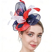 ieftine fascinatoare-Palarioare Material Textil Nuntă Zi de Naștere Epocă Drăguţ Retro Cu Pene Diadema Articole Pentru Cap
