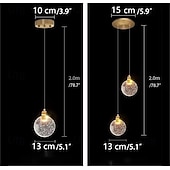 levne Ostrovní světla-led závěsné světlo kuchyňská svítidla stropní led moderní zlaté závěsné světlo křišťálové mini kapkovité závěsné světlo pro kuchyňský ostrůvek do ložnice do předsíně (1 balení)