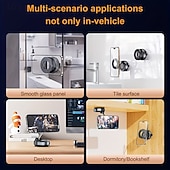 Недорогие Крючки и держатели-Комплект из 2 магнитных держателей для телефонов, сверхпрочный складной механический держатель с вакуумной присоской, вращающийся на 360°, с сильным магнитным креплением, подходит для автомобиля,