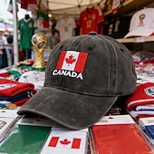 economico Partita di Calcio Mondiale 2026-Cappello da tifoso per la partita estiva di calcio 2026, berretto da baseball nero con bandiera ricamata, cappello da sole unisex, copricapo essenziale per gli eventi calcistici, perfetto per i tifosi