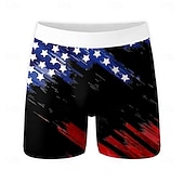 economico Shorts Patriottici 250-Per uomo 4 luglio, 250° anniversario degli Stati Uniti Bandiera degli Stati Uniti Boxer elasticizzati Costume nuoto a pantaloncino Pantaloncini da bagno boxer Patriotico Casuale Casa Vacanza al Mare