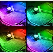 abordables Bandes Lumineuses Intelligentes-Bandes LED, éclairage intérieur intelligent RGBIC pour voiture avec contrôle par application, modes musicaux et millions de couleurs, éclairage LED pour la décoration de voiture, 12 V CC