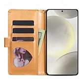 cheap 2026 Samsung Galaxy S26 Series-Phone Case For Samsung Galaxy S26 S26 Plus S26 Ultra Wallet Case Zipper Full Body Protective Kickstand Color Gradient sky PU Leather