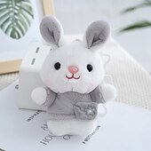baratos Brinquedos Originais-Chaveiros de coelhinho de pelúcia em miniatura para cestas de Páscoa, lindos enfeites de mochila em formato de coelho de pelúcia com bolsinha, lembrancinhas para festas infantis, prêmios para caça aos