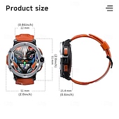 baratos Smartwatch-Relógio inteligente Lokmat Appllp 6 Pro de 1,54 polegadas com 4G LTE, pedômetro, lembrete de chamadas, monitor de sono, compatível com Android e iOS, unissex, GPS, chamadas em modo mãos-livres, controle de mídia, IPX-4, 51 mm.