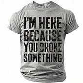  Hombre Argot divertido Camiseta Manga Corta Camiseta Impresión 3D Cuello Barco Camisa Moda Diario Diario Calle Azul Piscina Rojo Verano Primavera Ropa S M L XL XXL XXXL