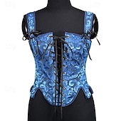 cheap Tops-Medieval Renaissance Cottagecore Corset Bodice Viking Peasant Lace up Fancy Dress Women's Celtic Fantasy Halloween Carnival Performance LARP Ren Faire Adults' Corset