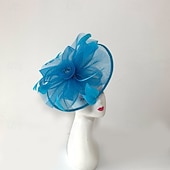abordables Fascinateurs-Fascinators Filet Mariage Anniversaire Élégant ancien Mignon Avec Plume Fleur Casque Couvre-chef